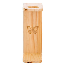 Load image into Gallery viewer, Butterfly-Themed Pinewood Single-Serve Drip Coffee Stand - Magical Scents | NOVICA
