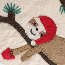 Load image into Gallery viewer, Nature-Themed Applique Wool Felt Christmas Stocking - Tranquil Season | NOVICA
