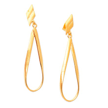 Load image into Gallery viewer, High Polished 18k Gold-Plated Dangle Earrings from Bali - Trendy Me | NOVICA
