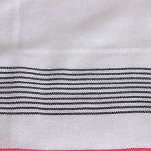 Load image into Gallery viewer, Set of 3 Teal, Red and Yellow Striped Cotton Dish Towels - Stripes of Elegance | NOVICA

