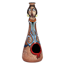 Load image into Gallery viewer, Hand-Painted Whimsical Woman-Shaped Ceramic Salt Holder - Armenian Taste | NOVICA
