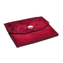 Load image into Gallery viewer, 100% Suede Card Holder Accented with the Armenian Letter N - Days of Luxury | NOVICA
