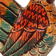 Load image into Gallery viewer, Set of 2 Batik Chicken-Shaped Pule Wood Figurines - Couple Chicken | NOVICA
