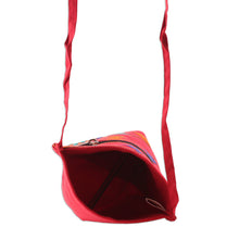 Load image into Gallery viewer, Handwoven Poppy-Toned Colorful Sling Bag with Zipper - Audacious Traveler | NOVICA
