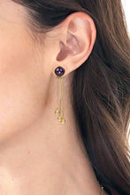 Load image into Gallery viewer, 18k Gold-Plated Amethyst Statement Dangle Earrings from Bali - Glorious Rays | NOVICA
