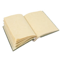 Load image into Gallery viewer, Handmade Natural Fiber Floral Journal with Green Leaves - Magnolia Memories | NOVICA
