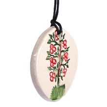 Load image into Gallery viewer, Hand-Painted Classic Tree of Life Ceramic Pendant Necklace - Evergreen Life | NOVICA
