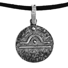 Load image into Gallery viewer, Sterling Silver Libra Pendant Necklace with Adjustable Cord - Lovely Libra | NOVICA
