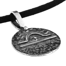 Load image into Gallery viewer, Sterling Silver Libra Pendant Necklace with Adjustable Cord - Lovely Libra | NOVICA
