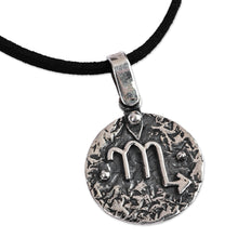 Load image into Gallery viewer, Adjustable Sterling Silver Scorpio Pendant Necklace - Captivating Scorpio | NOVICA
