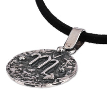 Load image into Gallery viewer, Adjustable Sterling Silver Scorpio Pendant Necklace - Captivating Scorpio | NOVICA
