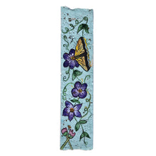 Load image into Gallery viewer, Painted Flower and Butterfly-Themed Recycled Paper Bookmark - Butterfly Petals | NOVICA
