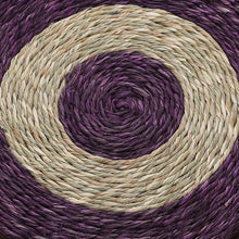 Load image into Gallery viewer, Set of Six Handwoven Round Purple Natural Fiber Placemats - Wine Aura | NOVICA
