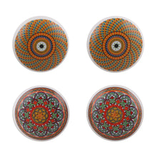 Load image into Gallery viewer, 10 Hand-Painted Ceramic Knobs with Moroccan-Style Designs - Moroccan Style | NOVICA

