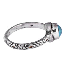 Load image into Gallery viewer, Sterling Silver Reconstituted Turquoise Single Stone Ring - Imperial Radiance | NOVICA
