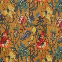 Load image into Gallery viewer, Floral Wool and Silk Blend Shawl in a Honey Base Hue - Blooming Sunshine | NOVICA
