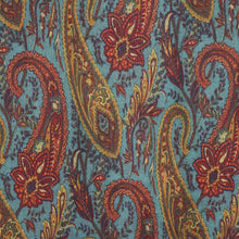 Load image into Gallery viewer, Paisley-Patterned Jade Wool and Silk Blend Shawl from India - Paisley Serenity | NOVICA
