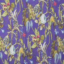 Load image into Gallery viewer, Floral Printed Imperial Purple Wool and Silk Blend Shawl - Kashmir Realm | NOVICA
