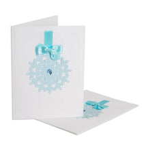 Load image into Gallery viewer, Handcrafted Pair of Snowflake Christmas Greeting Cards - Snowflake | NOVICA
