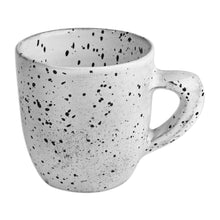 Load image into Gallery viewer, Handcrafted Dot-Patterned Black and White Ceramic Mug - Dot Delight | NOVICA
