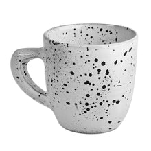 Load image into Gallery viewer, Handcrafted Dot-Patterned Black and White Ceramic Mug - Dot Delight | NOVICA
