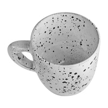 Load image into Gallery viewer, Handcrafted Dot-Patterned Black and White Ceramic Mug - Dot Delight | NOVICA
