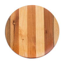 Load image into Gallery viewer, Handmade Round Bay Laurel, Cedar and Pinewood Cutting Board - Delicious Moon | NOVICA
