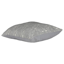 Load image into Gallery viewer, Floral-Inspired Dot Patterned Cotton Cushion Covers (Pair) - Grey Spring | NOVICA
