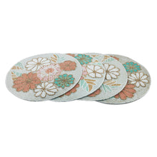 Load image into Gallery viewer, Set of 4 Floral-Themed Glass Beaded Placemats from India - Floral Touch | NOVICA
