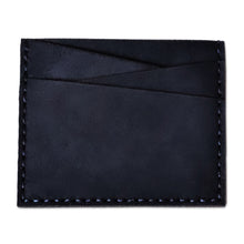 Load image into Gallery viewer, Suede Card Holder in Blue with One Pocket and Four Slots - Days of Elegance | NOVICA
