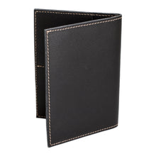 Load image into Gallery viewer, Handcrafted Leather Passport Holder in Black Red and Grey - Urban Elegance | NOVICA
