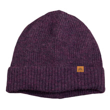 Load image into Gallery viewer, Alpaca and Wool Blend Knit Beanie Hat in Boysenberry Purple - Boysenberry Age | NOVICA
