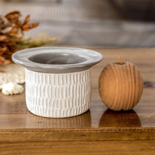 Load image into Gallery viewer, Modern Textured Ceramic Vase Hand-Painted in Guatemala - Festival of Flowers in Grey | NOVICA
