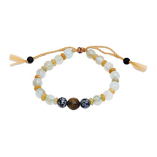 Load image into Gallery viewer, Adjustable Multi-Gemstone Beaded Yoga Bracelet from Bali - Spiritual Blend | NOVICA
