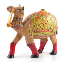 Load image into Gallery viewer, Traditional Hand-Painted Kadam Wood Camel Sculpture - Desert Majesty | NOVICA
