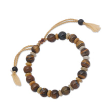 Load image into Gallery viewer, Bohemian Adjustable Multi-Gemstone Beaded Bracelet - Magical Waves | NOVICA
