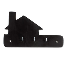 Load image into Gallery viewer, Minimalist Black Marble Key Rack Hand-Carved from Mexico - Night Keys | NOVICA
