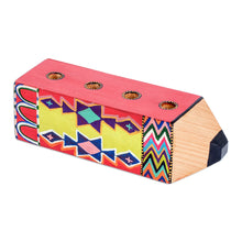 Load image into Gallery viewer, Traditional Guatemalan-Made Pen Holder in a Lacquered Finish - Folk Words | NOVICA
