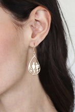 Load image into Gallery viewer, Romantic Drop-Shaped Love Birds Brass Dangle Earrings - Shadow of Love | NOVICA
