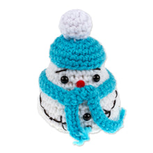 Load image into Gallery viewer, Crocheted Christmas Decorative Accent with Snowman Motif - Cute Snowman | NOVICA
