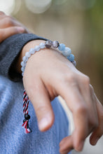 Load image into Gallery viewer, Blue Men's Yoga Tridatu Multi-Gemstone Pendant Bracelet - Tridatu Purity | NOVICA
