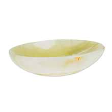Load image into Gallery viewer, Oval Natural Green Onyx Snack Plate Hand-Carved in Mexico - Earthy Harmony | NOVICA
