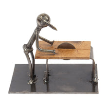 Load image into Gallery viewer, Carpenter at Work Recycled Metal Figurine from Mexico - Handy Carpenter | NOVICA
