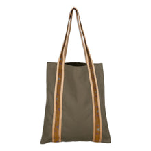 Load image into Gallery viewer, Ikat-Themed Olive Cotton Canvas Tote Bag Crafted in Bali - Island Olive | NOVICA
