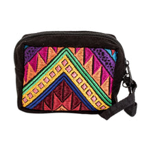 Load image into Gallery viewer, Hand-Woven Cotton Coin Purse Inspired by Guatemalan Textiles - Elegant Versatility | NOVICA
