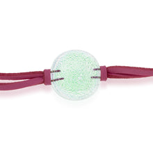 Load image into Gallery viewer, Handcrafted Art Glass Pendant Bracelet with Faux Suede Cord - Sparkling Me | NOVICA
