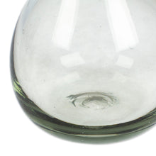 Load image into Gallery viewer, Drop-Shaped 6 oz. Clear Recycled Glass Incense Diffuser - Aromatic Dew | NOVICA
