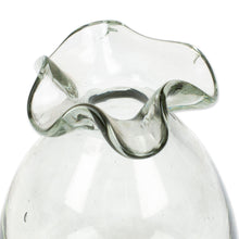 Load image into Gallery viewer, Handblown Wavy Drop-Shaped Recycled Glass Incense Diffuser - Wavy Essences | NOVICA
