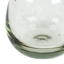 Load image into Gallery viewer, Handblown Wavy Drop-Shaped Recycled Glass Incense Diffuser - Wavy Essences | NOVICA

