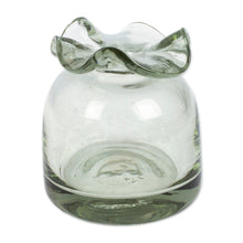 Load image into Gallery viewer, Mexican-Made Classic Clear Recycled Glass Incense Diffuser - Waves of Aroma | NOVICA
